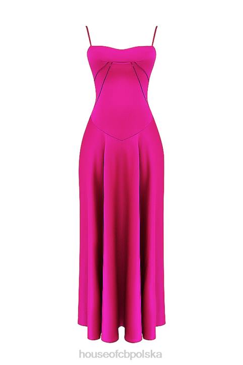 House of CB Anabella fuksjowa sukienka maxi sznurowana na każdą okazję - Image 11