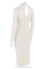House of CB Biała Midi Sukienka Gorsetowa Milarose Elegancka Modna - Image 9