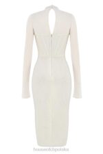 House of CB Biała Midi Sukienka Gorsetowa Milarose Elegancka Modna - Image 10