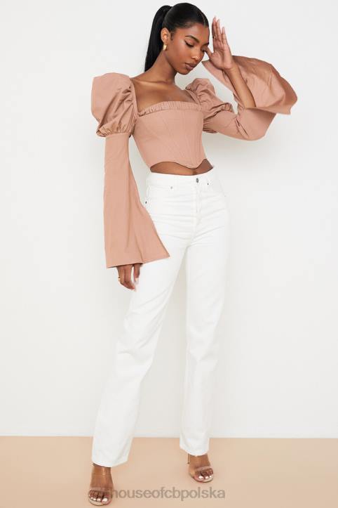 House of CB Białe Vintage Jeansy Yara Wysoki Stan Modne Odzież - Image 5