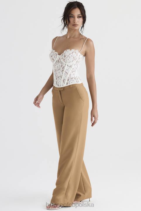House of CB Cameron Caramel luźne dopasowane spodnie trendy stylowe odzież - Image 1