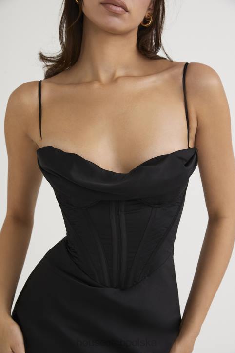 House of CB Czarna Maxi Sukienka Gorset Charmaine Stylowa Moda - Image 6