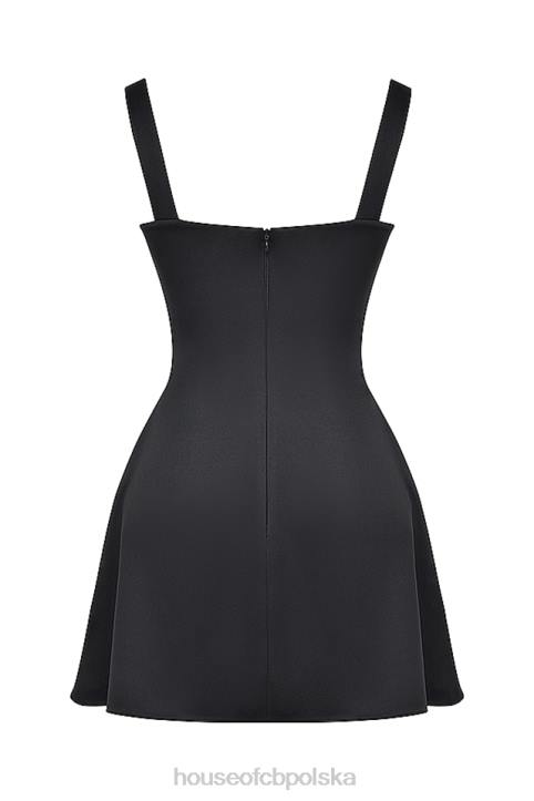 House of CB Czarna mini sukienka kara stylowa elegancja na każdą okazję - Image 6