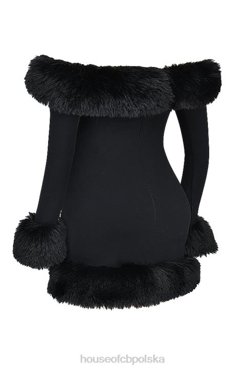 House of CB Czarna Mini Sukienka Keilani Stylowy Elegancki Must Have - Image 5