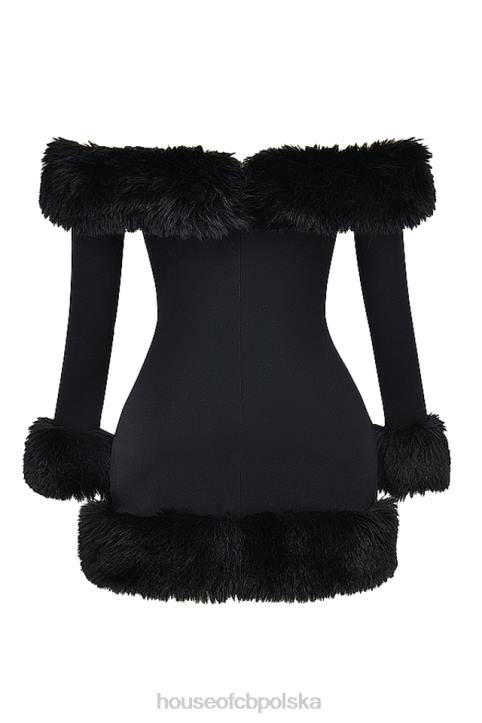 House of CB Czarna Mini Sukienka Keilani Stylowy Elegancki Must Have - Image 6