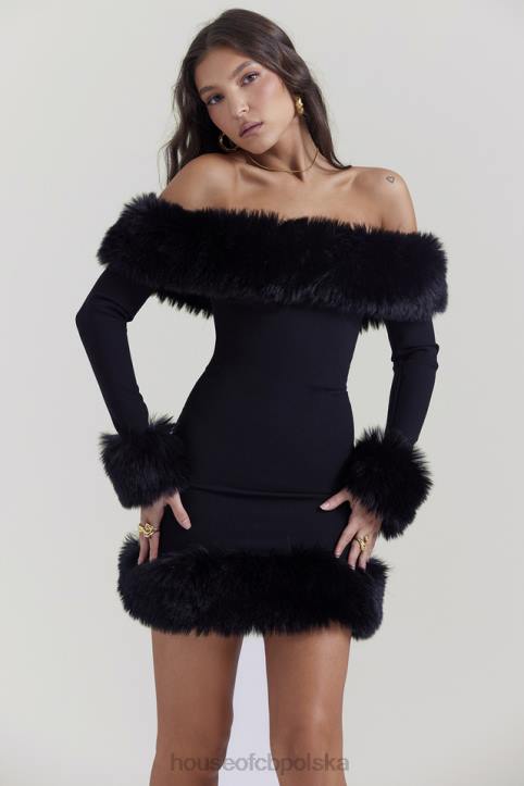 House of CB Czarna Mini Sukienka Keilani Stylowy Elegancki Must Have - Image 8