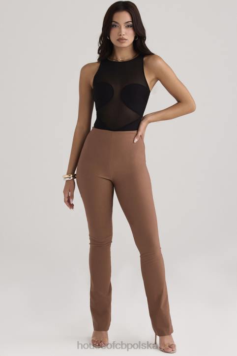 House of CB Czarne bandażowe body Chiara bez rękawów eleganckie i modne - Image 2
