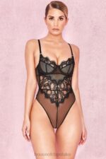 House of CB Czarne koronkowe body Nadia Elegancja i Styl