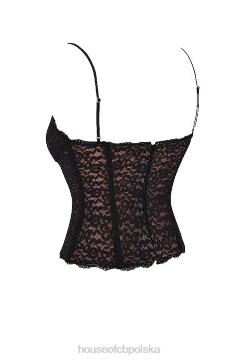 House of CB Czarny koronkowy gorset Romina Elegancja i Styl - Image 9