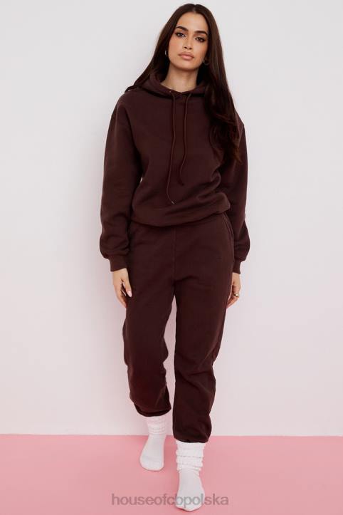 House of CB Czekoladowa Oversize Bluza z Kapturem Halo Trendy Modne Ubrania - Image 7