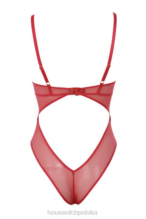 House of CB Czerwone Koronkowe Body Nadia Stylowe Odzież Damska - Image 12