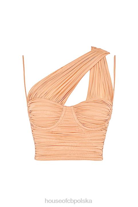House of CB Eliana beżowy gorset z siateczki modny stylowy look - Image 6