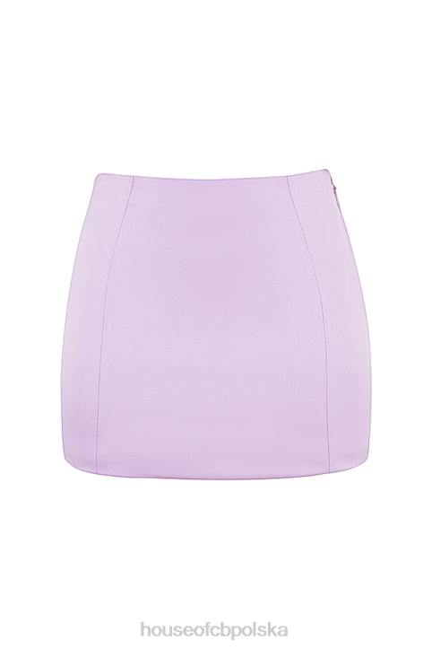 House of CB Elodie Mini Spódniczka Satynowa Orchidea Trendy Moda - Image 12