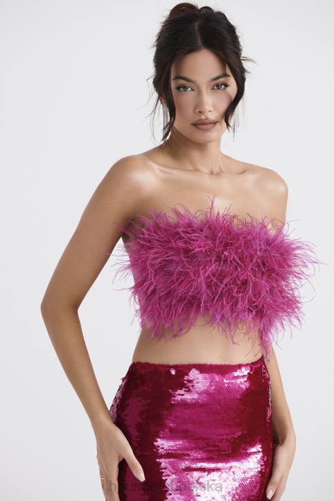 House of CB fenella gorący róż bandeau style odzież na każdą okazję - Image 7