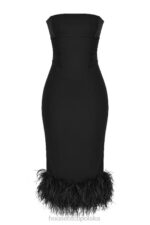 House of CB Fionula czarna sukienka gorsetowa bez ramiączek modna elegancka odzież - Image 12