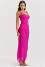 House of CB Fuksjowa Sukienka Maxi Nalini dla Eleganckich Kobiet - Image 18