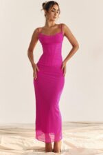 House of CB Fuksjowa Sukienka Maxi Nalini dla Eleganckich Kobiet - Image 4