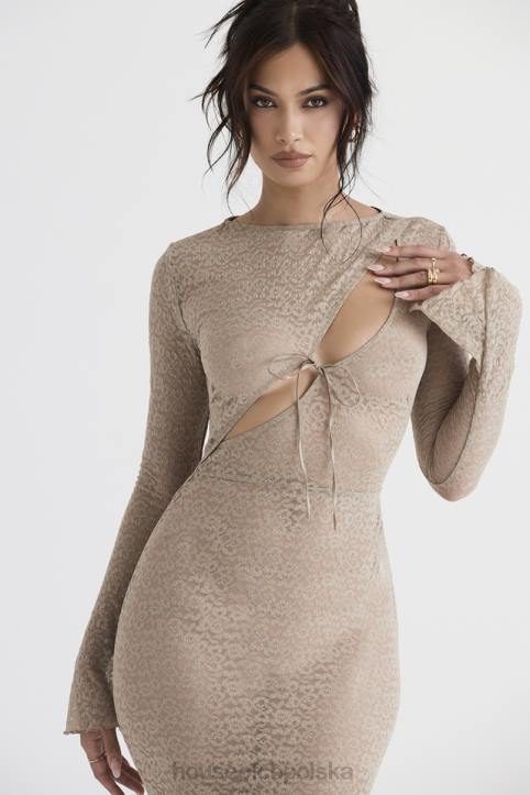 House of CB Giovanna Maxi Sukienka Kwiatowa z Koronką i Kamieniami - Image 11