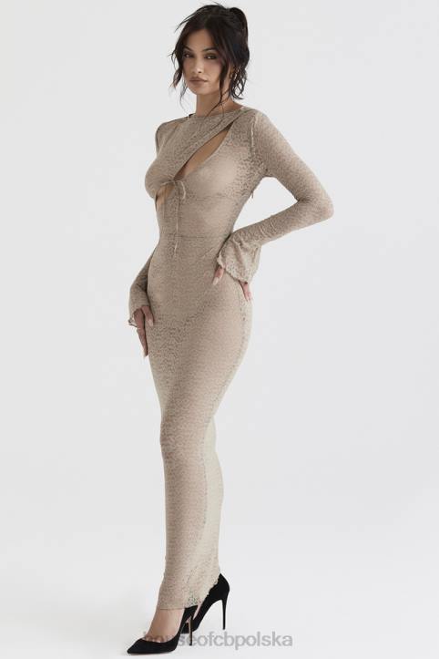 House of CB Giovanna Maxi Sukienka Kwiatowa z Koronką i Kamieniami - Image 15