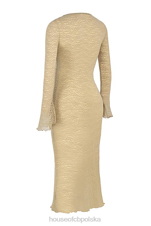 House of CB Giovanna Maxi Sukienka Kwiatowa z Koronką i Kamieniami - Image 8
