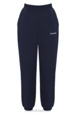House of CB Granatowe Spodnie do Joggingu Polarowe Komfort i Styl - Image 10