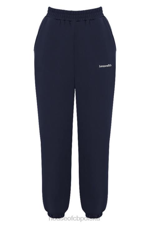 House of CB Granatowe Spodnie do Joggingu Polarowe Komfort i Styl - Image 10
