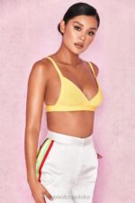 House of CB Jae Żółty bralet z bandażem modna odzież dla kobiet - Image 11