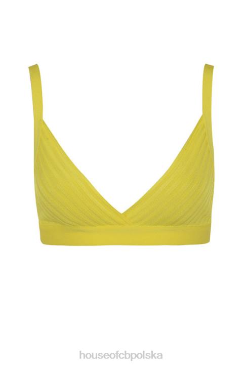 House of CB Jae Żółty bralet z bandażem modna odzież dla kobiet - Image 13