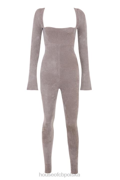 House of CB Kombinezon z Grubej Szenili Isis Mink Elegancki Stylowy i Modny - Image 5