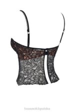 House of CB Koronkowy Czarny Top na Ramiączkach Modny Styl - Image 4