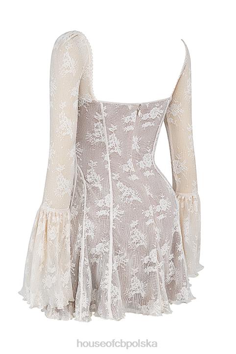 House of CB Kremowa Koronkowa Gorsetowa Sukienka Vintage Analissa 4PND170 Elegancja i Styl - Image 8