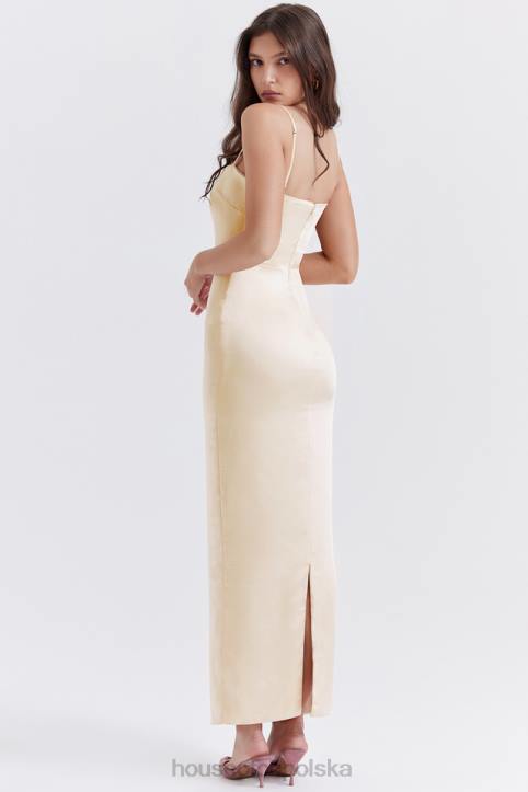 House of CB Kremowa maxi sukienka vintage Costanza na wyjątkowe okazje - Image 12