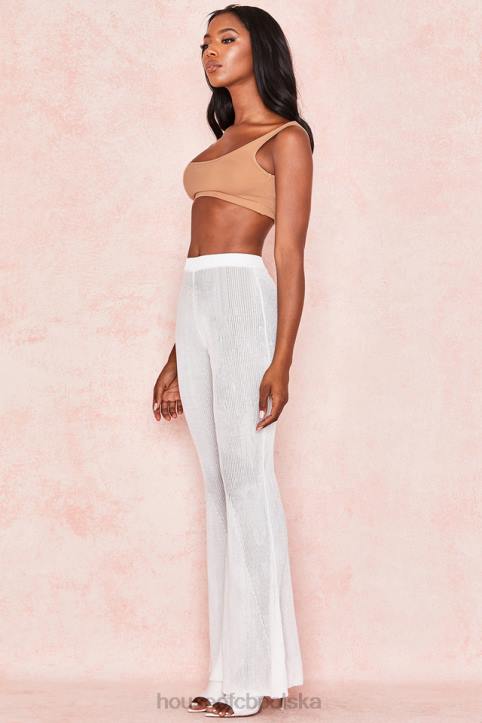 House of CB Krótki top dżersejowy Abbey Mokka z stretchu modna odzież damska - Image 14