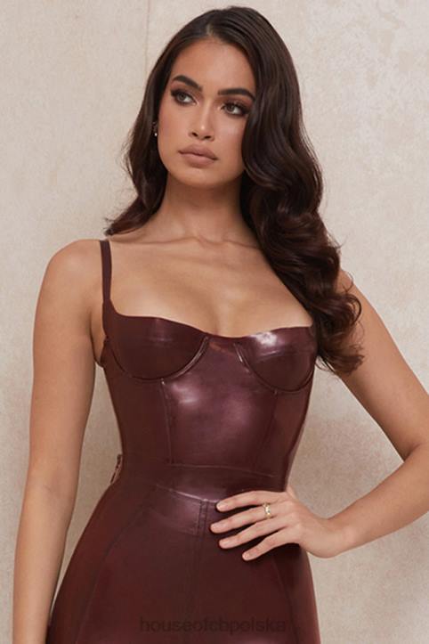 House of CB Lateksowe body gorset Tia Raisin stylowa odzież damska - Image 12