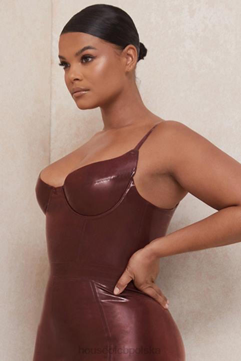 House of CB Lateksowe body gorset Tia Raisin stylowa odzież damska - Image 5