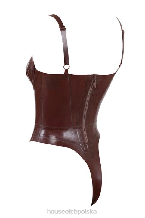 House of CB Lateksowe body gorset Tia Raisin stylowa odzież damska - Image 9