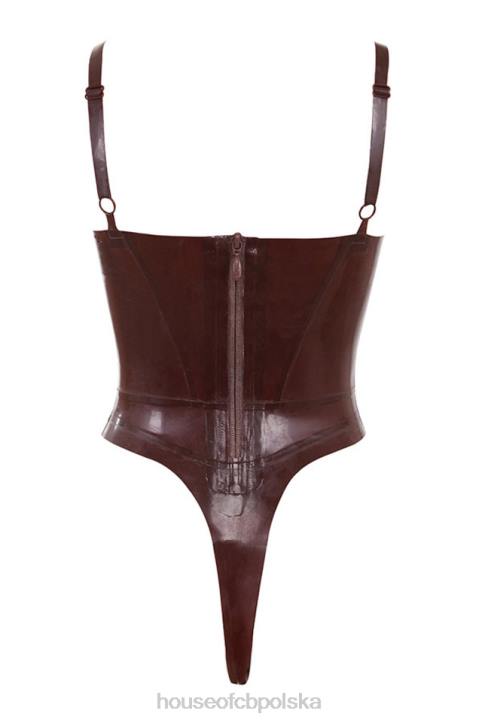House of CB Lateksowe body gorset Tia Raisin stylowa odzież damska - Image 10