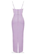 House of CB Lawendowa Gorsetowa Sukienka Maxi Stylowa Elegancja - Image 7