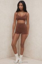 House of CB Lorna Czekoladowy Puszysty Dzianinowy Top Modny Styl - Image 20