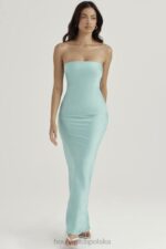 House of CB Maxi Sukienka Satynowa Bez Ramiączek Jade Alette - Image 13