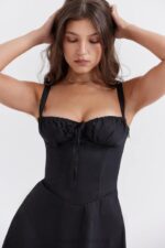 House of CB Mini Czarna Sukienka Gorsetowa Carlotta Modny Styl - Image 10