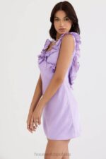 House of CB Mini Sukienka Falbana Tink Orchidea Modna Odzież - Image 13