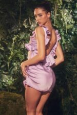 House of CB Mini Sukienka Falbana Tink Orchidea Modna Odzież - Image 16