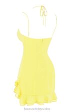 House of CB Mini Sukienka Falbany Jaskier Kolorowy Stylowy Look - Image 4