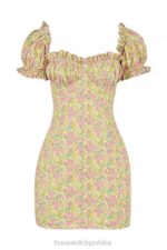 House of CB Mini sukienka Tanaya vintage kwiatowa bufiaste rękawy modna elegancja - Image 12