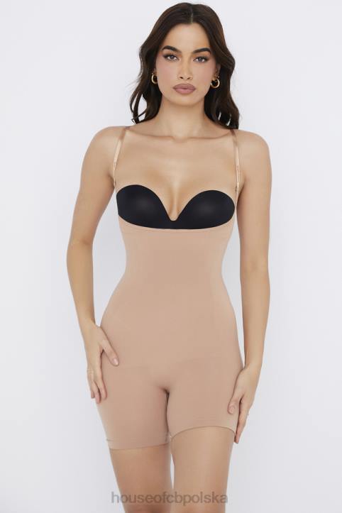 house_of_cb_modelujace_body_do_polowy_uda_cafe_au_lait_modna_odziez.jpg House of CB Modelujące Body do Połowy Uda Cafe au Lait Modna Odzież - Image 1