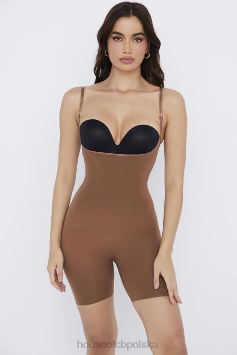 House of CB Modelujące Body Mokka Do Połowy Uda Elegancka Odzież Damska - Image 2