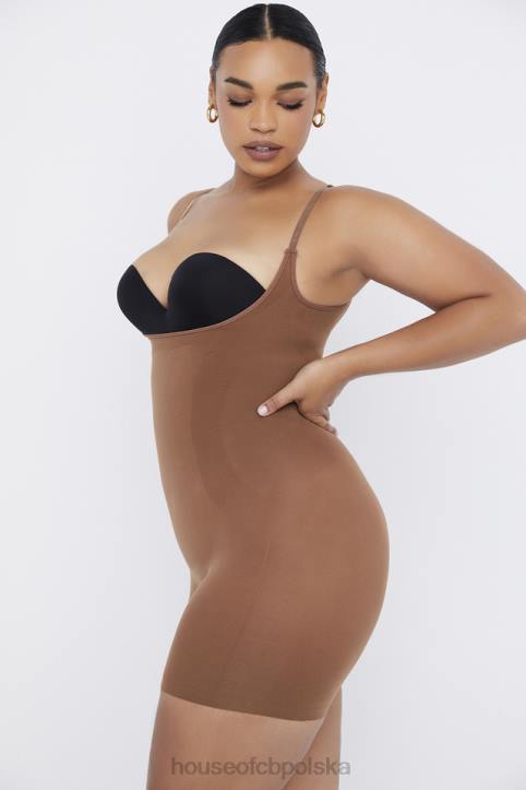House of CB Modelujące Body Mokka Do Połowy Uda Elegancka Odzież Damska - Image 6