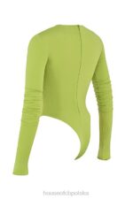 House of CB Modny Body z Wycięciami w Limonkowej Zieleni - Image 8