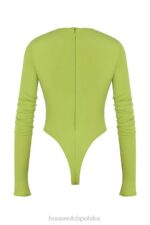 House of CB Modny Body z Wycięciami w Limonkowej Zieleni - Image 9